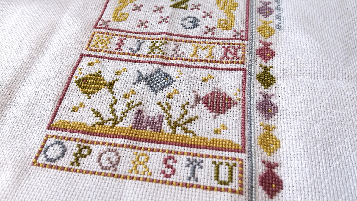 MERMAID ALPHABET BIRTH SAMPLER